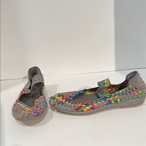 BM Bernie Mev Woven Mary-Jane Sandals